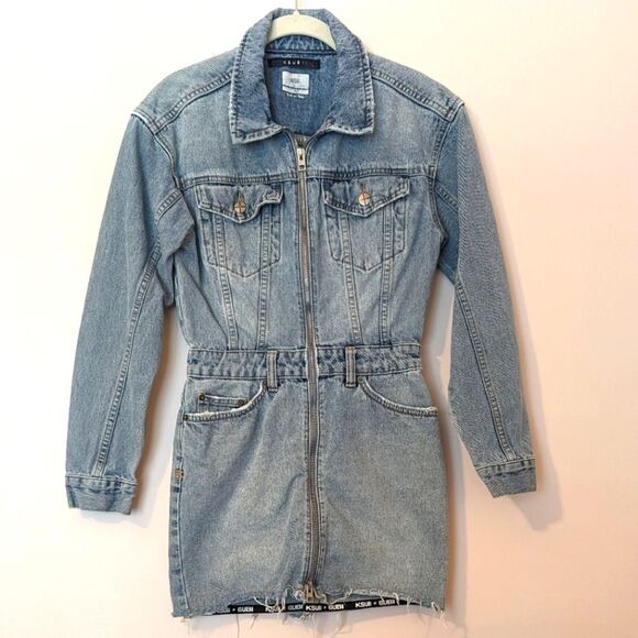 Ksubi Underrated Blue Denim Domino Mini Dress - Picture 1 of 16
